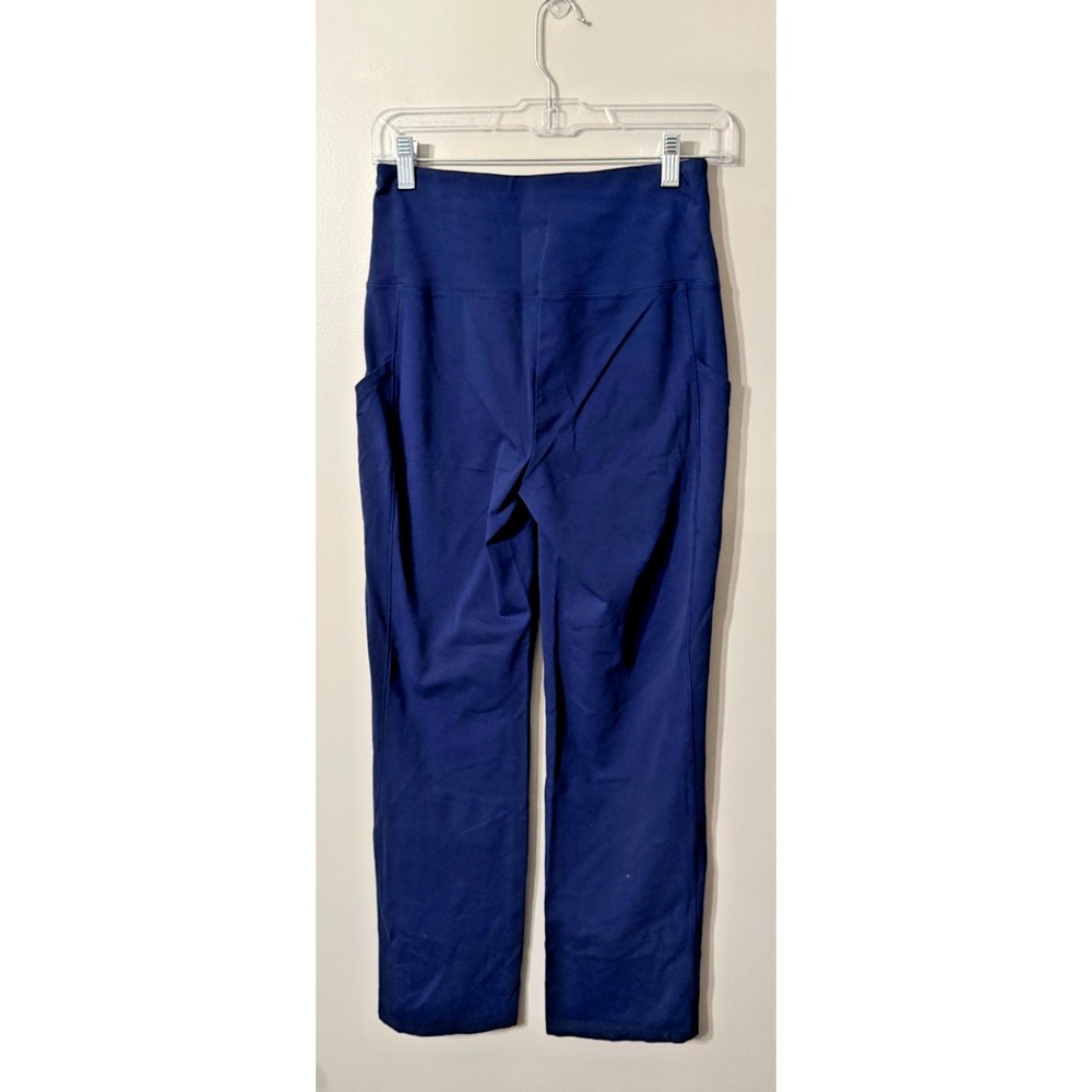 Sunday Athletic Leggings Straight Leg Womens Med Stretch Pull On Blue Pockets‎ - Picture 2 of 7